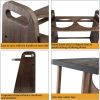 Dog Bowls Elevated 3 Heights 4in 8in 13in Rustic Wood Elevated Dog Cat Dishes with Double Dog Food Bowls Stand Raised Pet Feeder